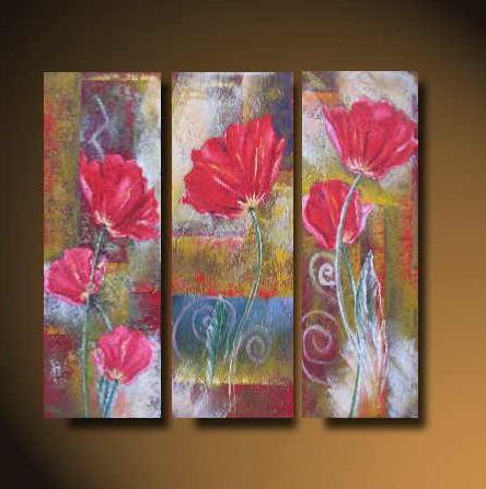 Dafen Oil Painting on canvas red water lily -set518